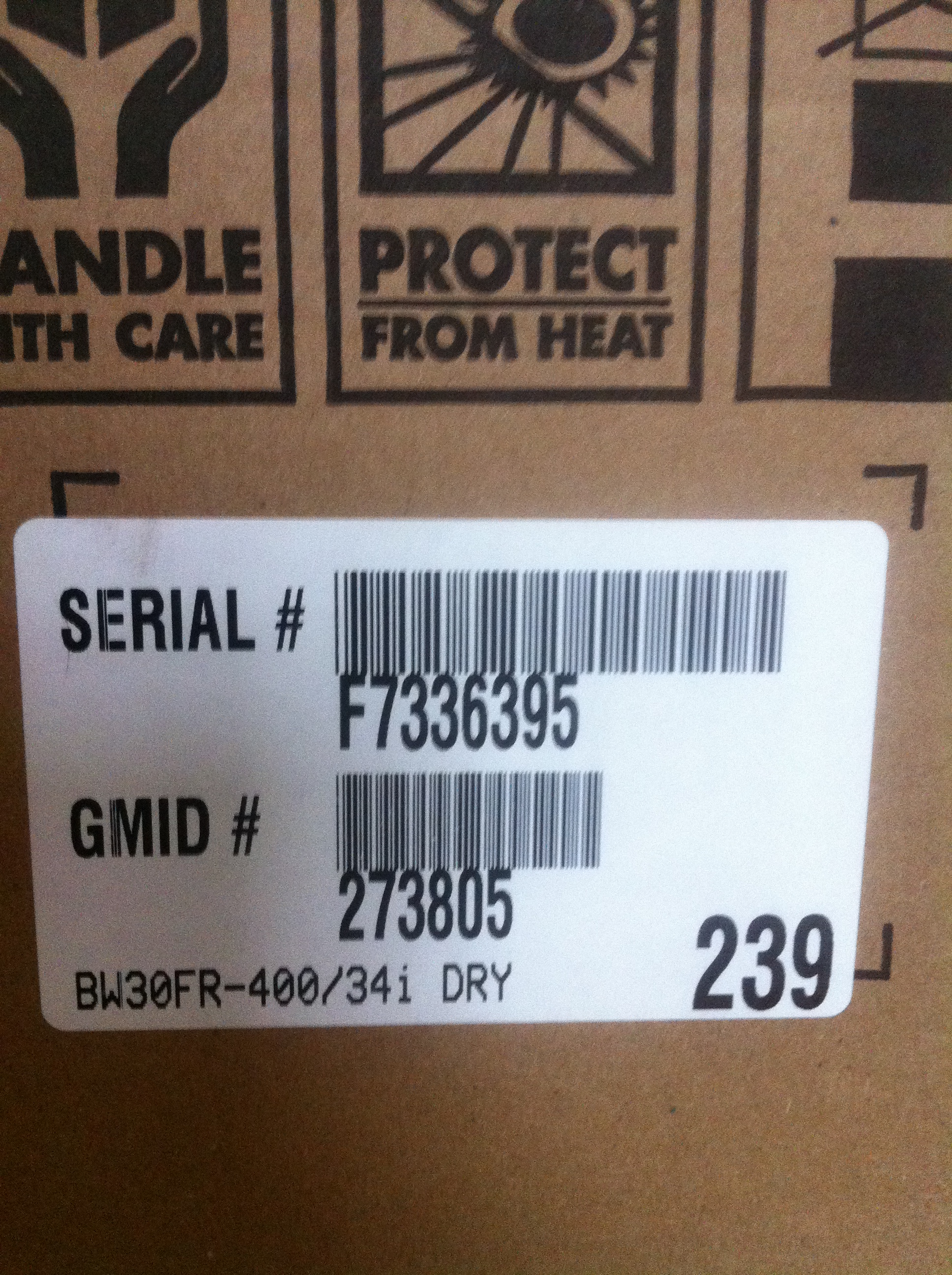 杜邦陶氏反滲透膜BW30FR-400/34i